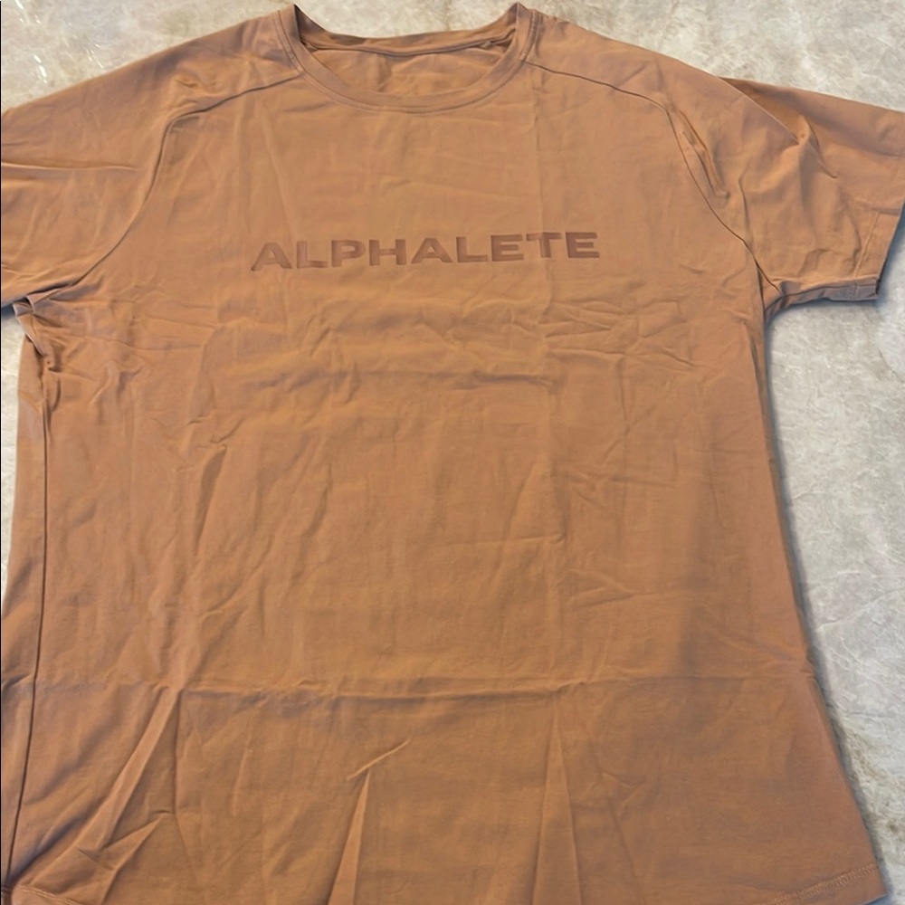Alphalete Rust Orange Short Sleeve Tee Casual Comfort